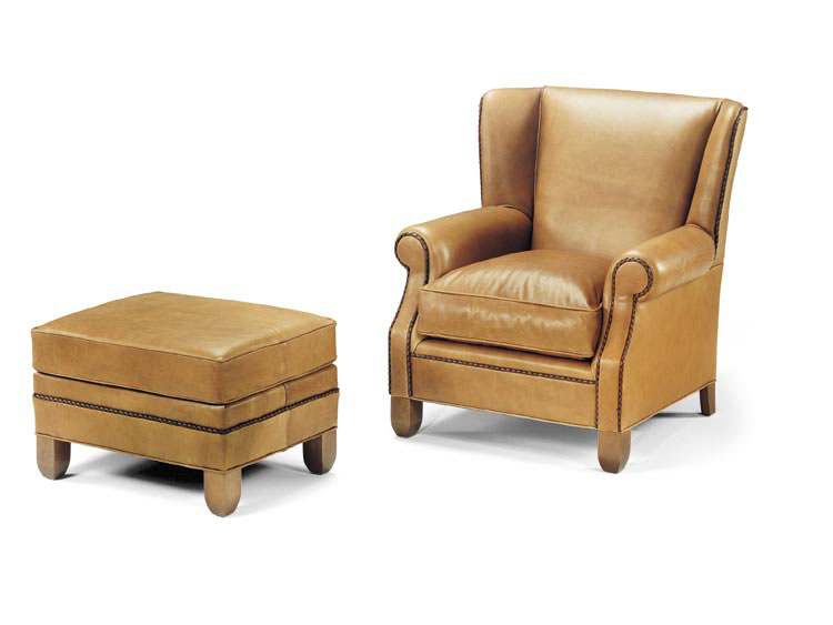 Leathercraft 2442 Asleigh Chair and 2443 Asleigh Chair Ottoman