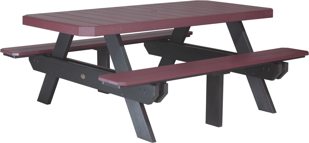 6' Poly Rectangle Picnic Table