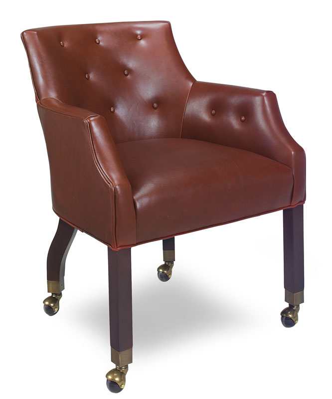 Pinewild 254-C Game Chair with Casters by McKinley Leather