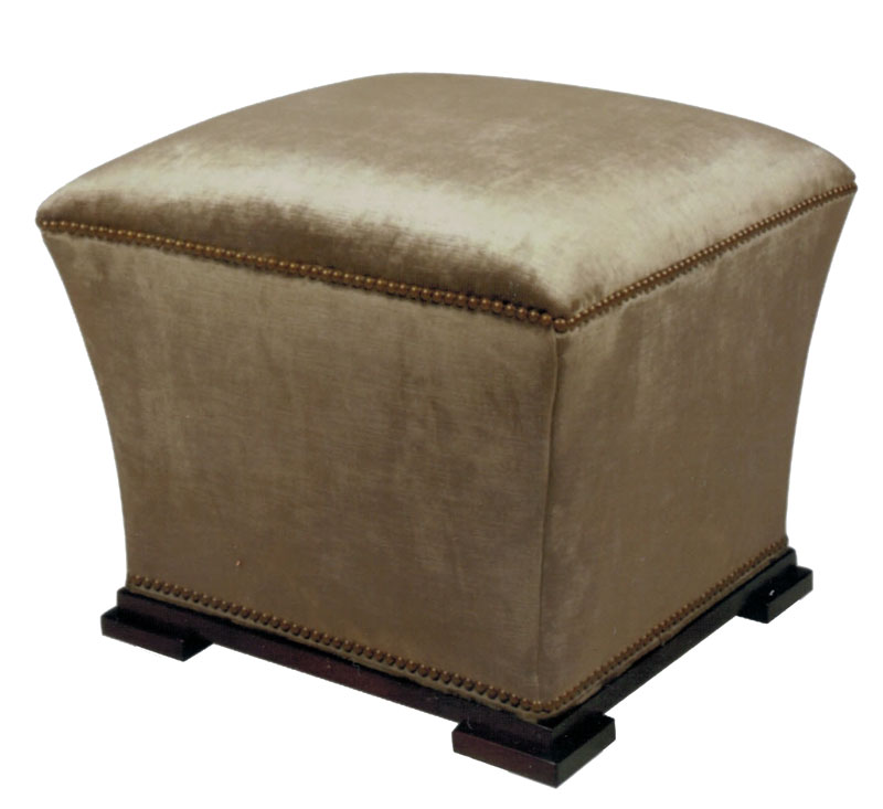 532 Baker's Pouffe Stool by McKinley Leather