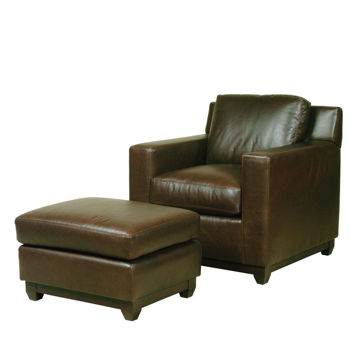 2061 Felix Chair and 2060 Felix Ottoman by McKinley Leather