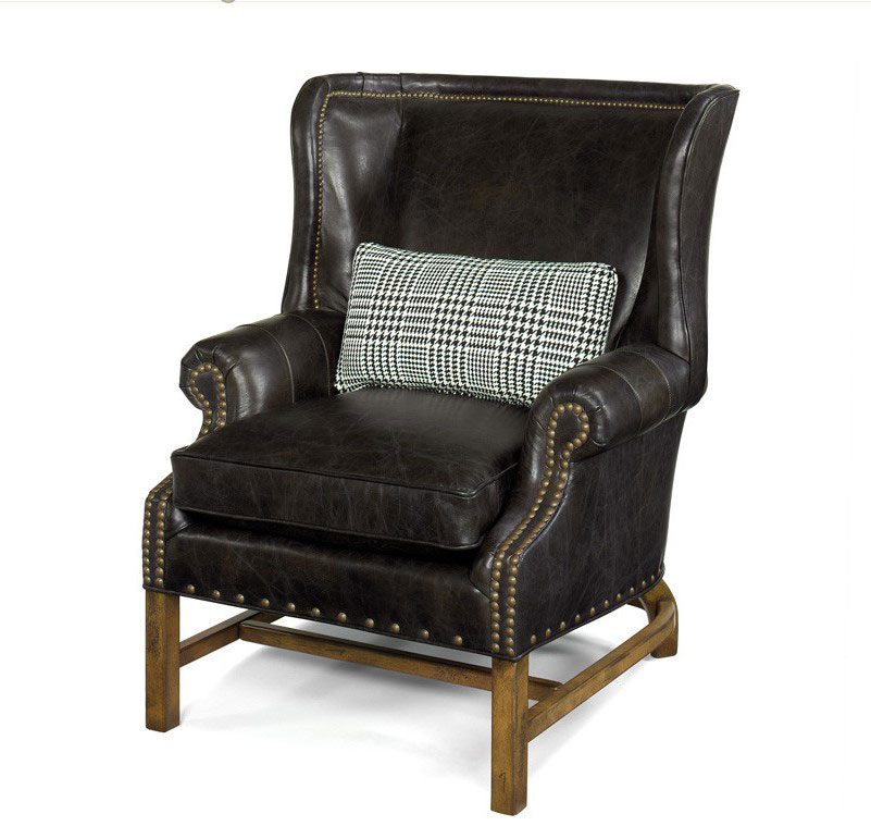 Hamilton 261-PB  Library Wing Chair by McKinley Leather