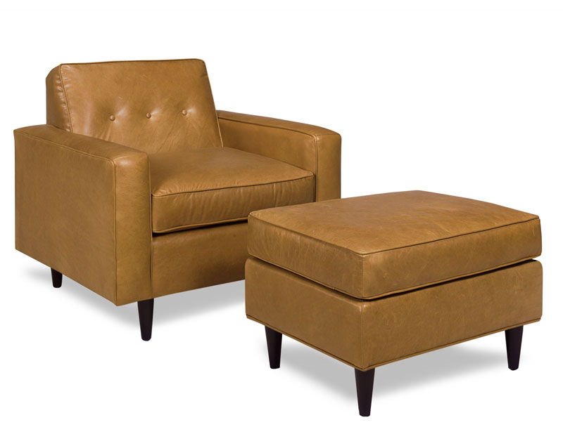 4221 Percy Chair and 4220 Percy Ottoman by McKinley Leather