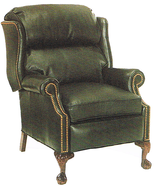 52 Ball & Claw Coolidge Recliner by McKinley Leather