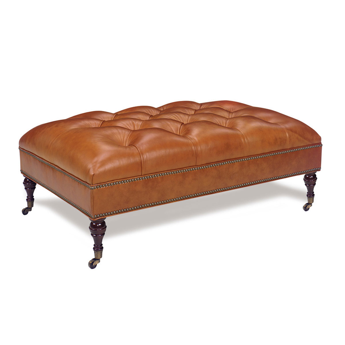 30-B Gonzales Bench Ottoman by McKinley Leather