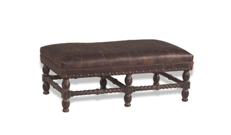 J. Neal 510 Cottage Bench with Twist Rope Stretchers by McKinley Leather