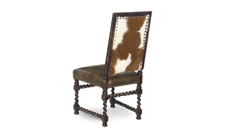 J. Neal 592 Barley Twist Side Chair by McKinley Leather
