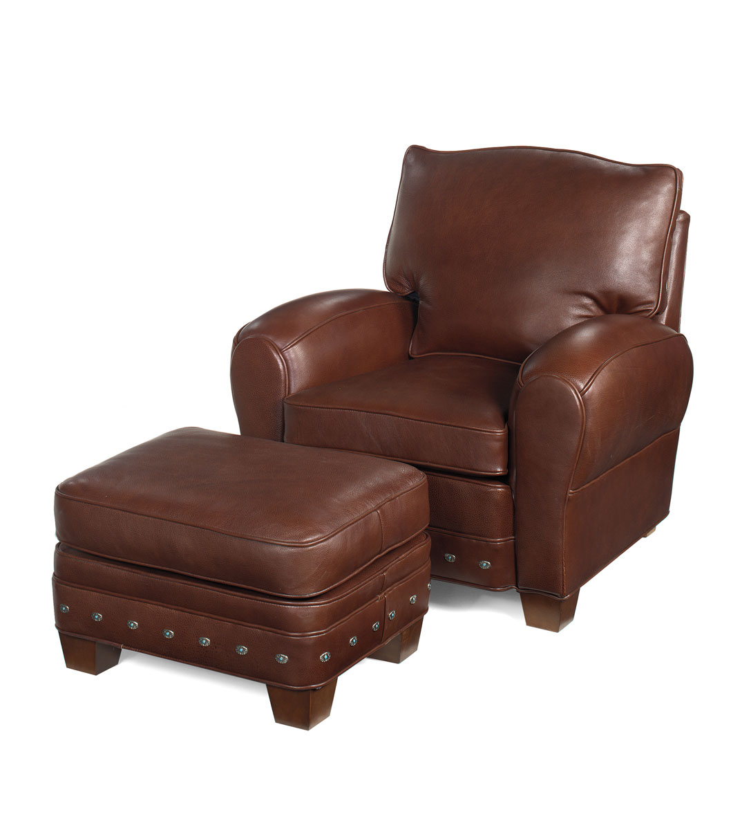 62 Stetson Vari-Tilt Chair with 60 Stetson Ottoman by McKinley Leather