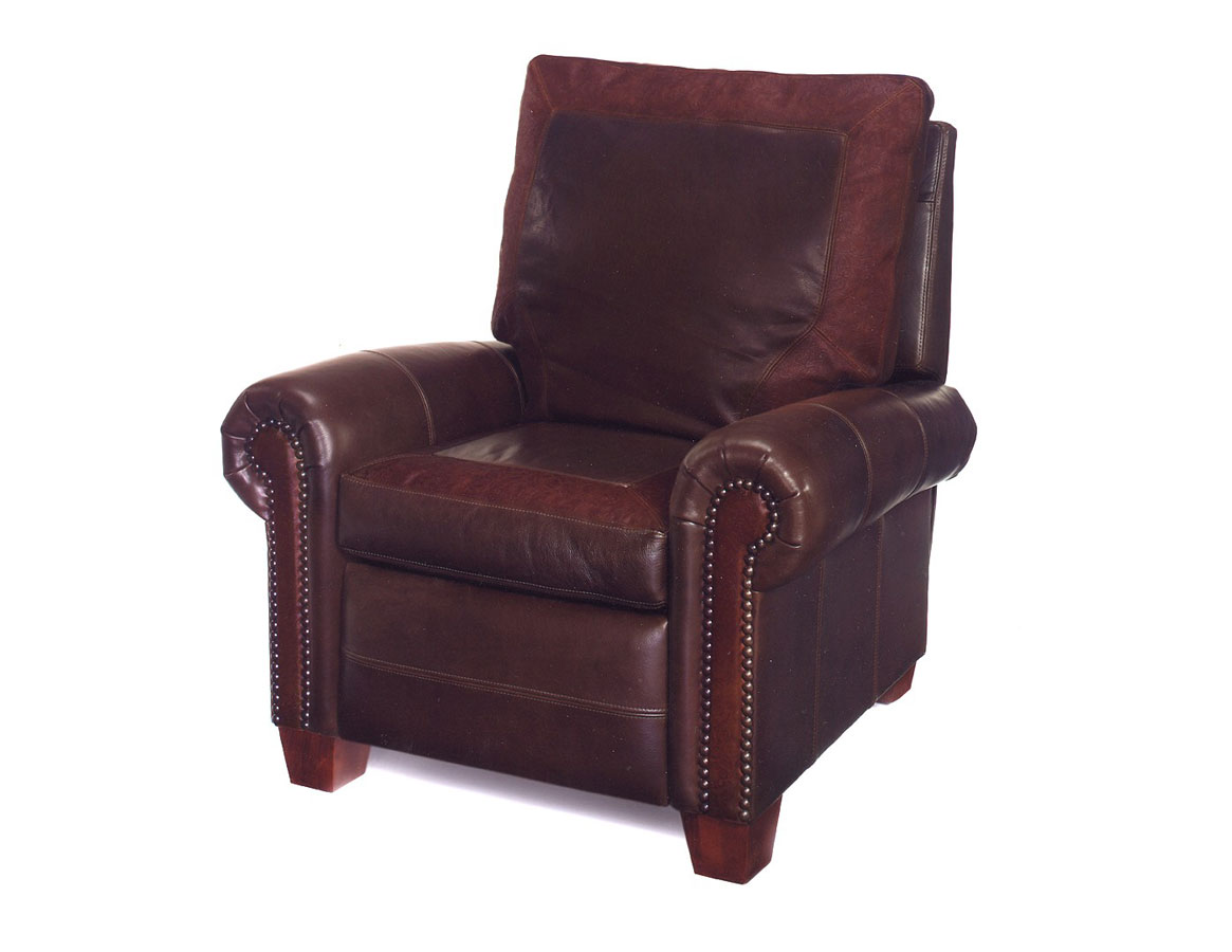 93-SP Wyoming Recliner with Windowpane Piecing by McKinley Leather