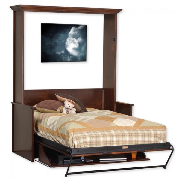 Comfort Wood Wall Bed 2.0 Full Size with Desk 