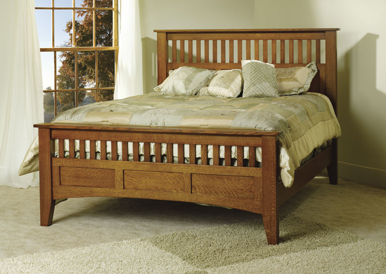 Mission Antique Bed Ohio Hardwood Upholstered Furniture Queen Mission Antique Bed With Footboard