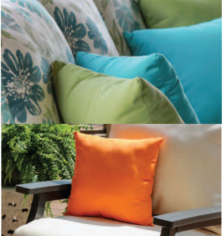 Sunbrella Seat and Back Cushions and Throw Pillows