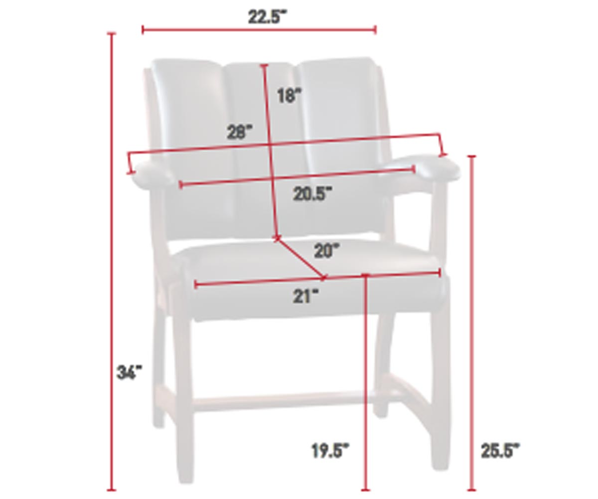 Edelweiss Client Chair Dimensions
