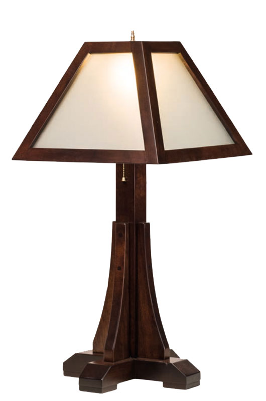 Westminster Table Lamp with Wooden Shade
