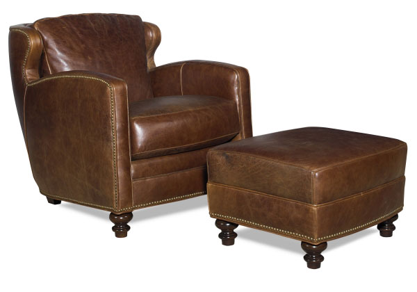 1449 GTO Chair and 1449 GTO Ottoman by CC Leather