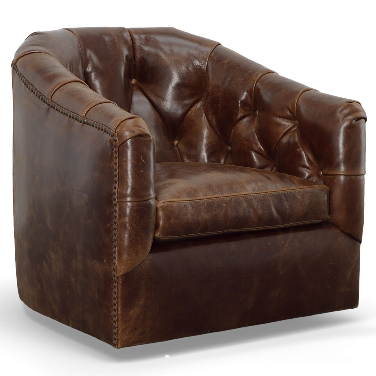 812 Keystone Swivel Chair by CC Leather