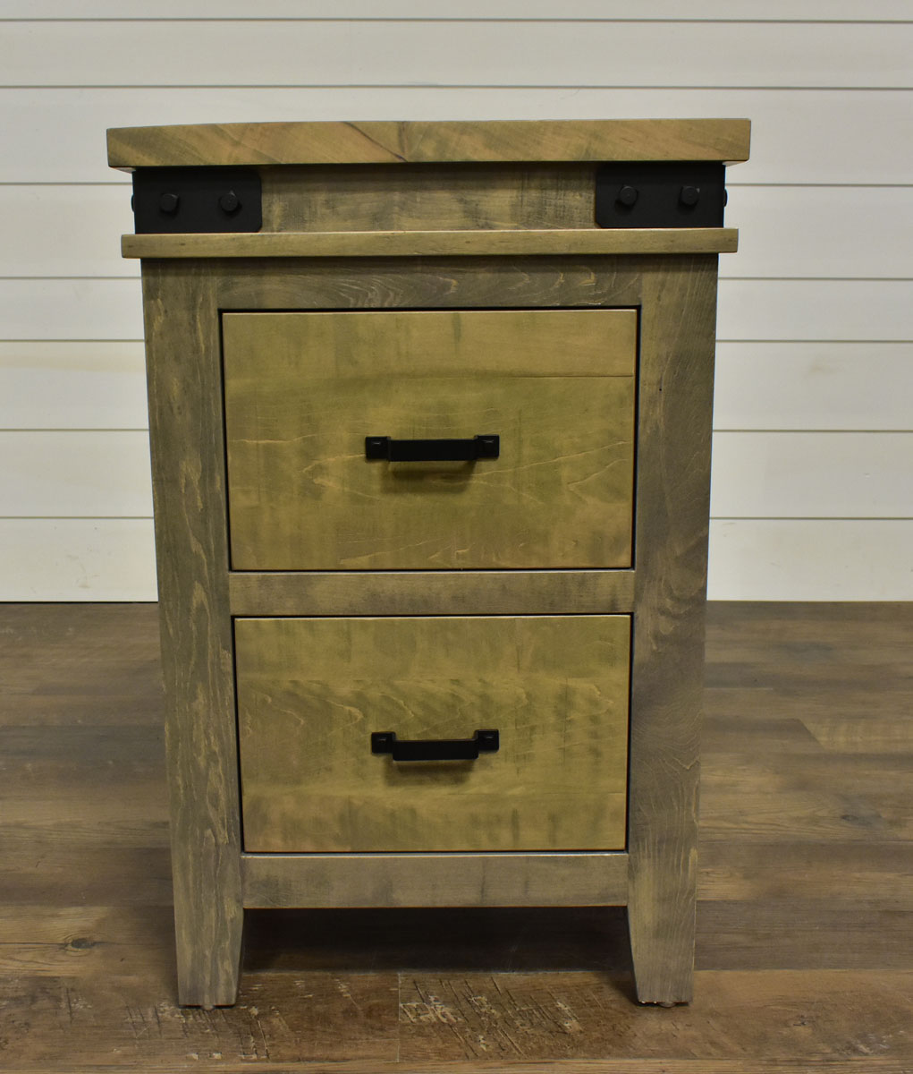 Coalbrooke 2-Drawer Nightstand in Brown Maple