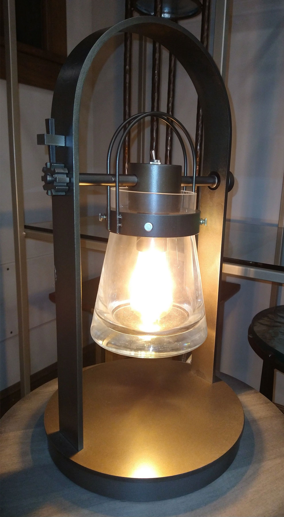Hubbardton Forge Erlenmeyer Table Lamp in Dark Smoke
