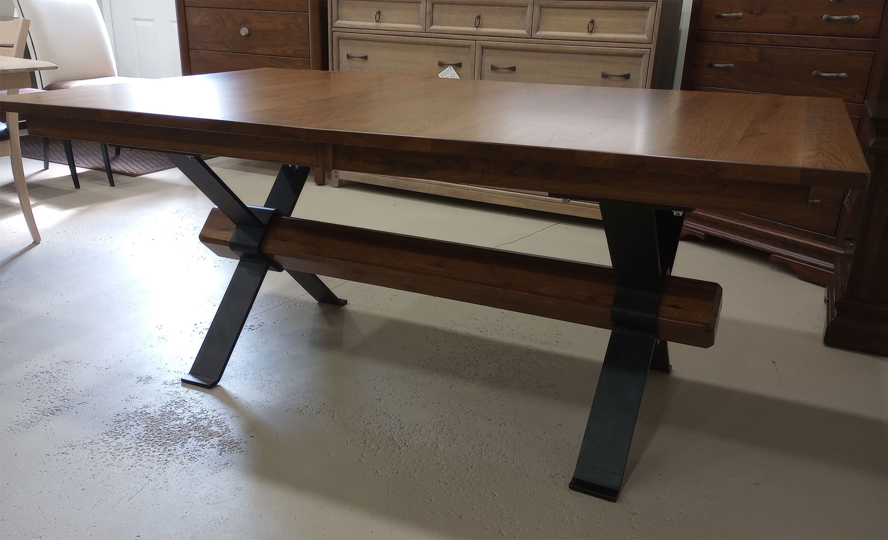 Diamond  42 x 72 Dining Table with Metal X Base