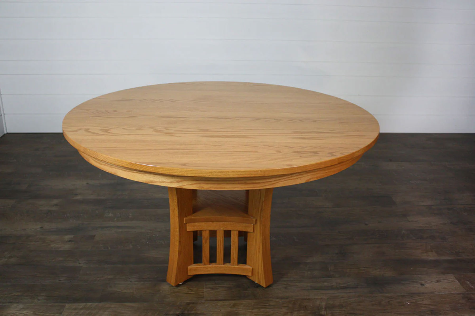 Salida 54 inch  Single Pedestal Table in Red Oak