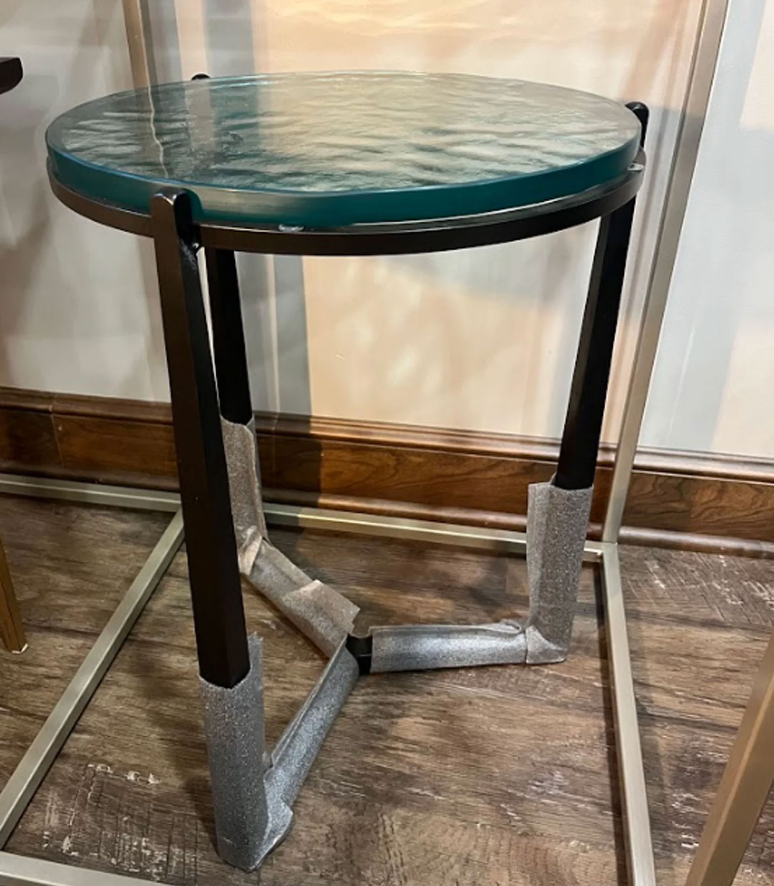 Charleston Forge Cooper Drink Table with Riverside Glass Top