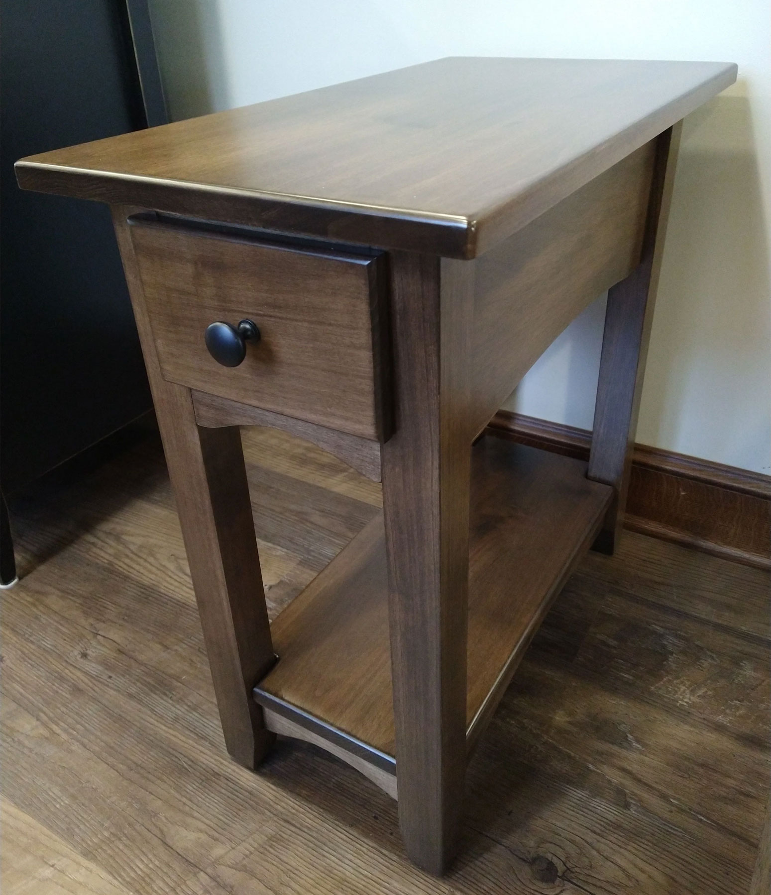 Modern Shaker 13 x 24 End Table in Brown Maple