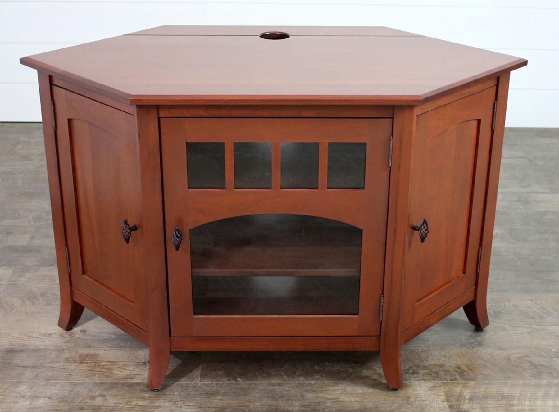 Old World #35N TV Stand in Cherry