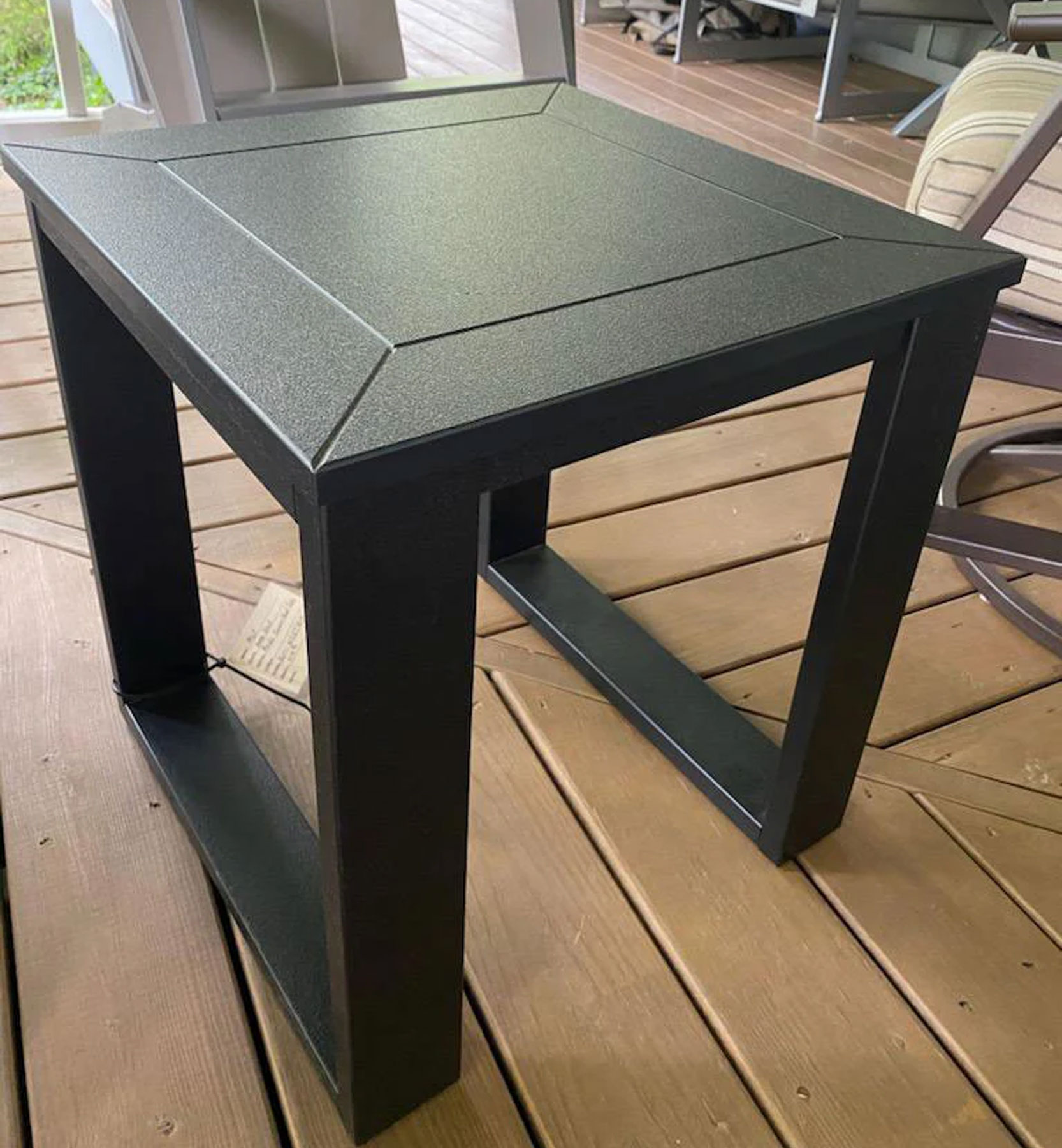 Nordic MGP Square End Table in Matte Black