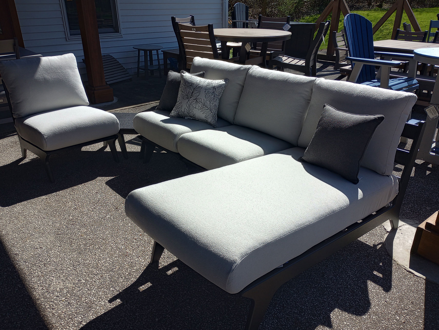Hartley Deep Seating Lounge Set with MGP Angled Accessory Table