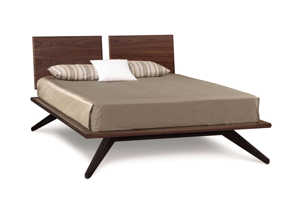 Copeland Astrid Bed with 2 Headboard Panels in Walnut