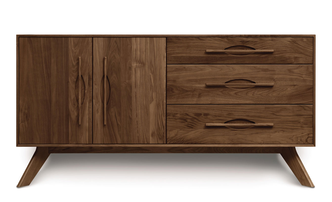 Copeland Audrey 3 Drawers on Right, 2 Doors on Left Buffet in Walnut