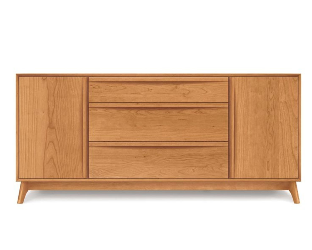 Copeland Catalina 1 Door on Either Side of 3 Drawers Buffet in Cherry