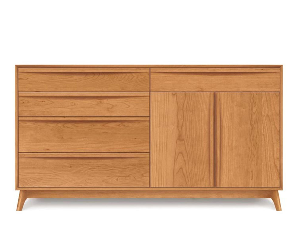 Copeland Catalina 4 Drawers on Left,1 Drawer Over 2 Doors on Right Buffet in Cherry