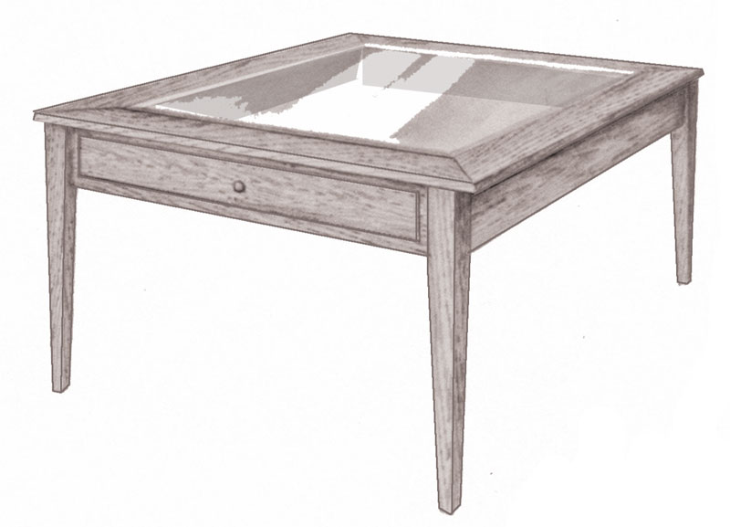 Shaker Glass Coffee Table