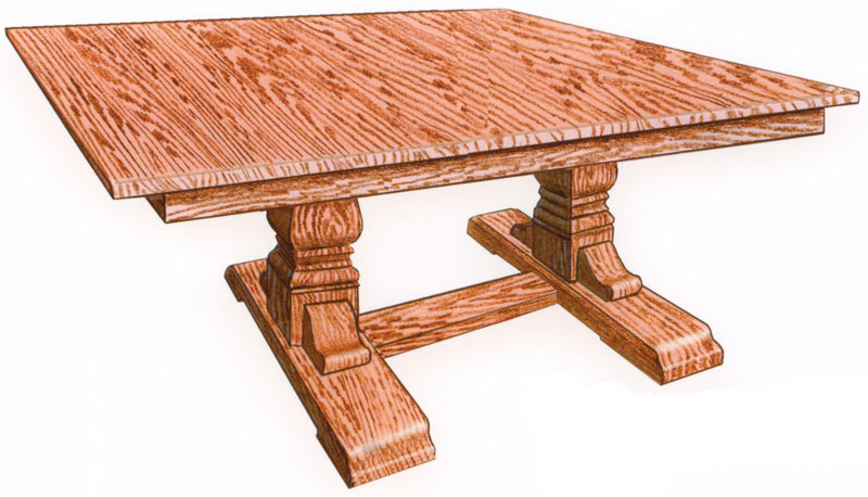 Ashville Double Pedestal Table