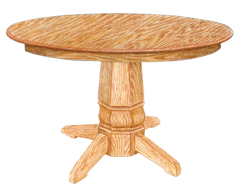 Rockford Single Pedestal Round Table