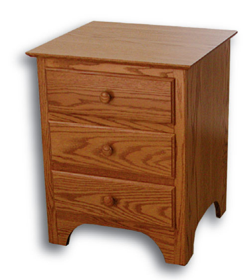 Shaker 3 Drawer Nightstand
