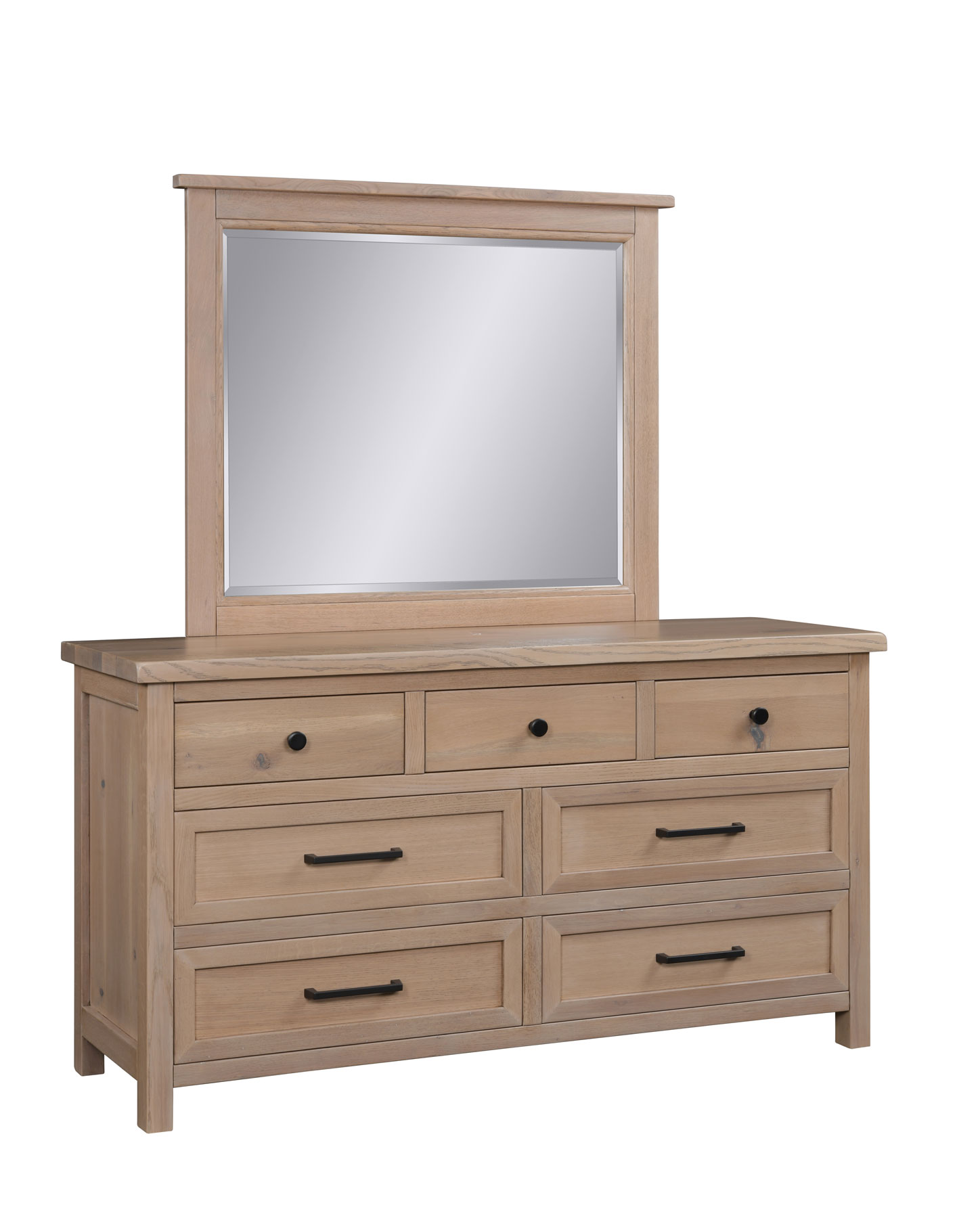Chloe Double Dresser with Tall Mirror