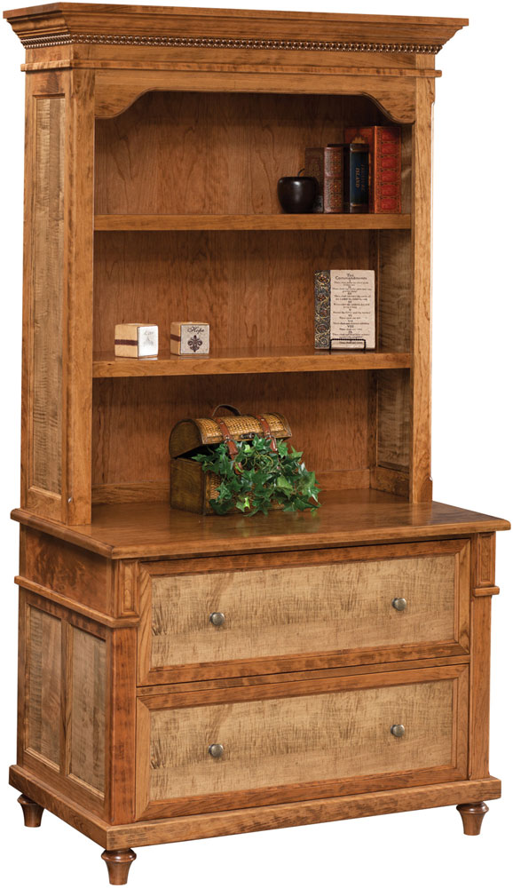 Bridgeport Series Lateral File and Bookshelf Hutch 