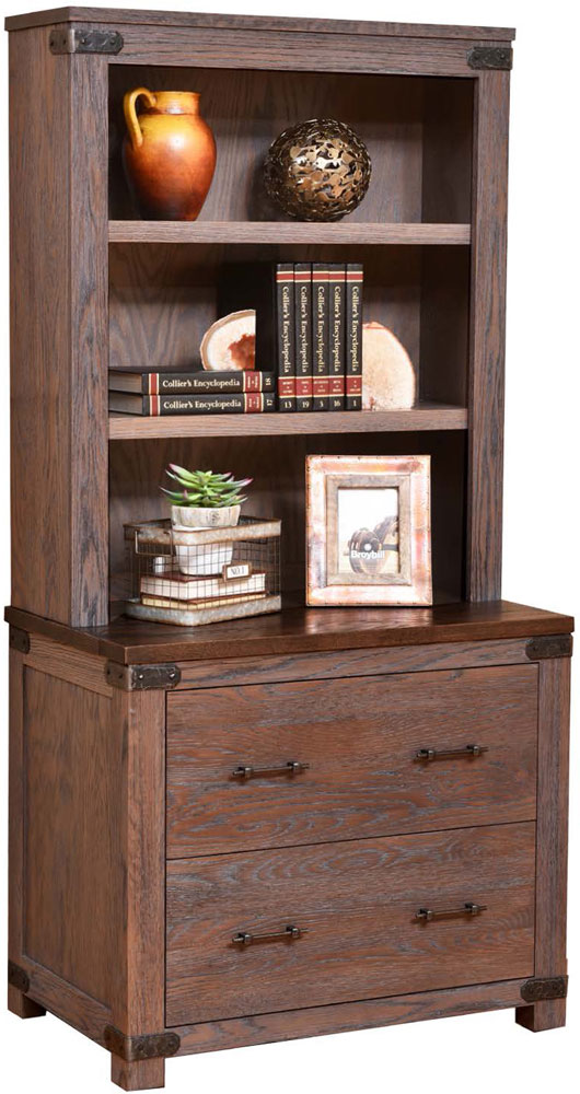 Georgetown Series Lateral File and Bookshelf Hutch