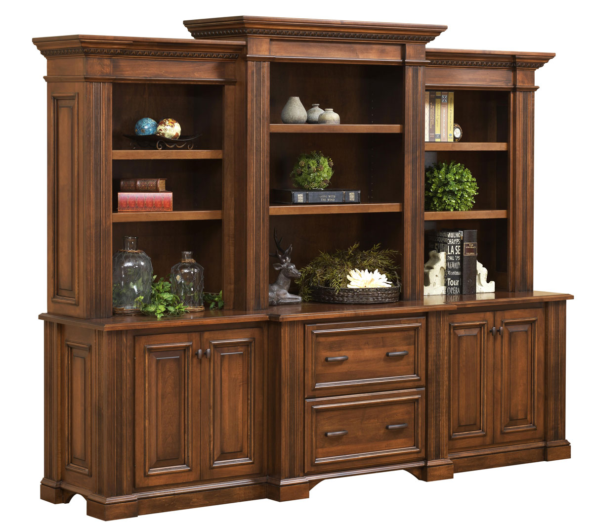 Lincoln Series 98 inch Base and Three Piece Hutch