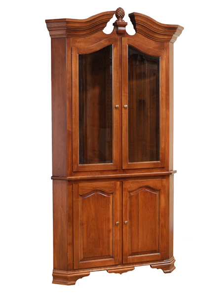 Amish Hardwood Corner Hutches by DutchCrafters Amish Furniture