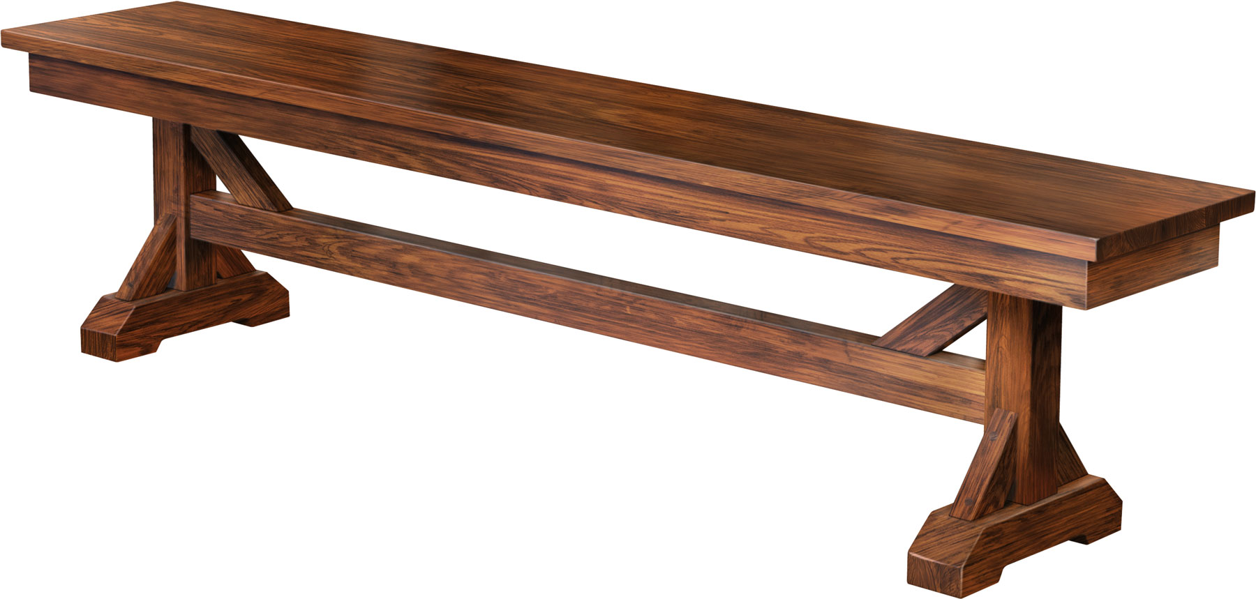 Country Auburn Dining Bench
