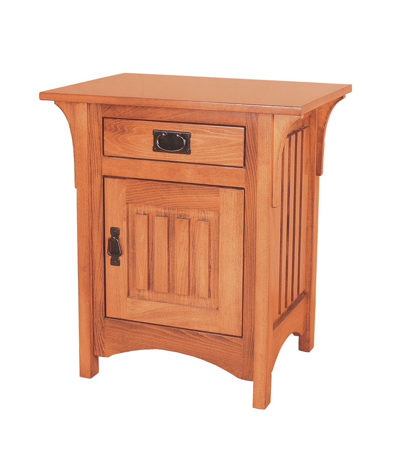 Deluxe Country Mission 1 Door 1 Drawer Night Stand