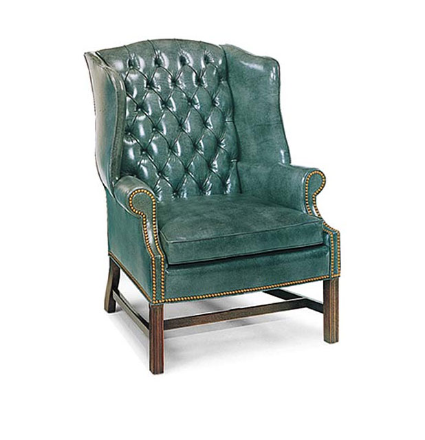 Leathercraft 1241-18 Alistair Tufted Back Wing Chair