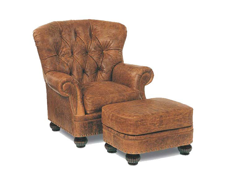 Leathercraft 2402 Conner Chair and 2403 Conner Ottoman 