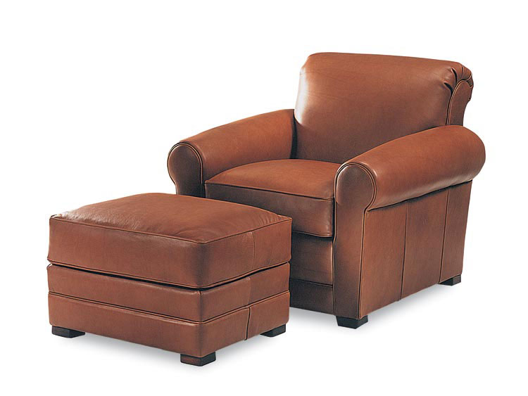 Leathercraft 925-02 Coventry Chair and 925-03 Coventry Ottoman