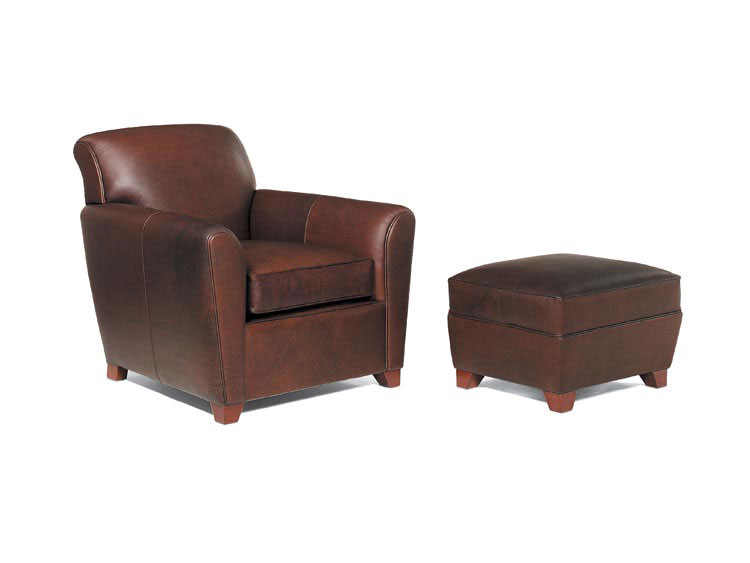 Leathercraft 975-02 Paloma Chair and 975-03 Paloma Ottoman