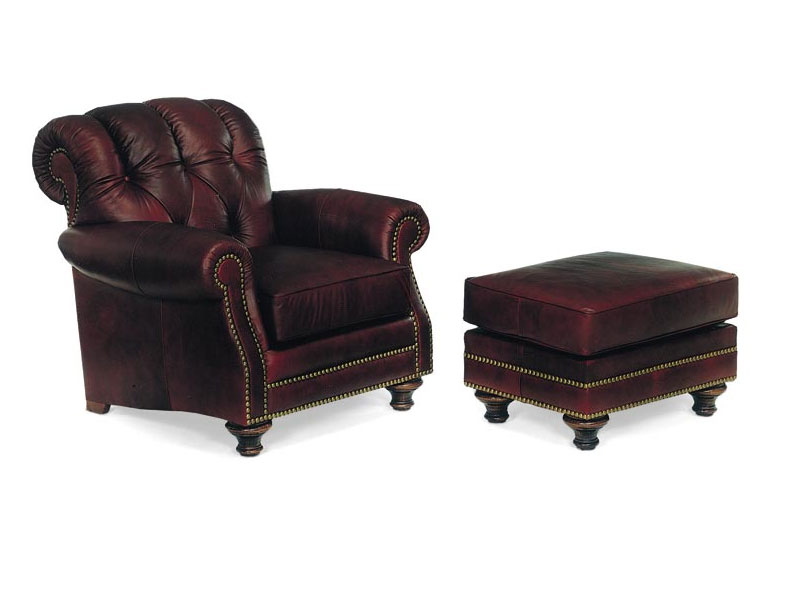 Leathercraft 1012 St. Lucia Chair and 1013 St. Lucia Ottoman