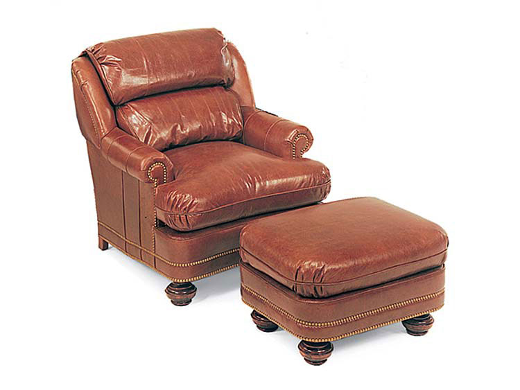 Leathercraft 1042 Blayne Chair and 1043 Blayne Ottoman